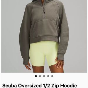 Sage green. Xs/s. 1/2 zip hoodie. Lululemon. Oversized.